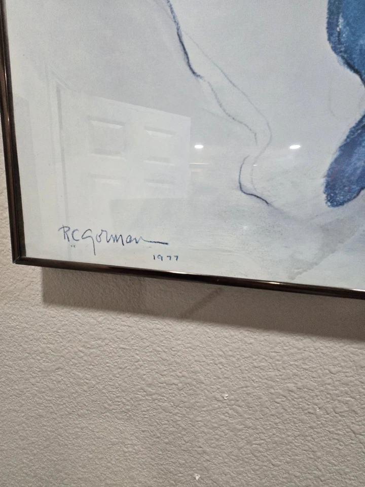 Navajo Women In Blue Blanket RC Gorman Signed Lithograph 35.5 By 29.5 - Image 3 of 4