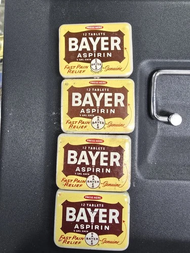 Bayer Aspirin Vintage Medicine & First Aid Advertising Tin Signs