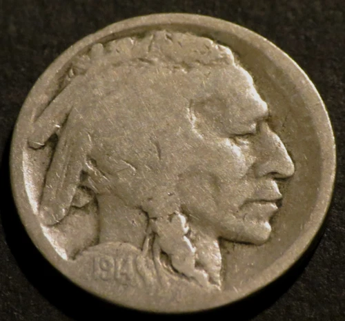 1914 S Buffalo Nickel Semi-Key Date Restored Five Cent 5c Coin D927
