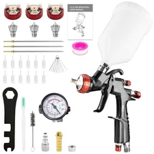 RRJ A610 LVLP Air Spray Gun Premium Kit, R500 LVLP Paint Gun Updated Version,...