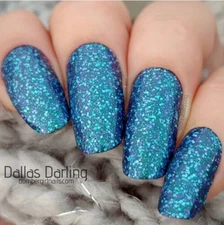 Color Street Colorstreet Play DALLAS DARLING dry nail polish strips blue glitter