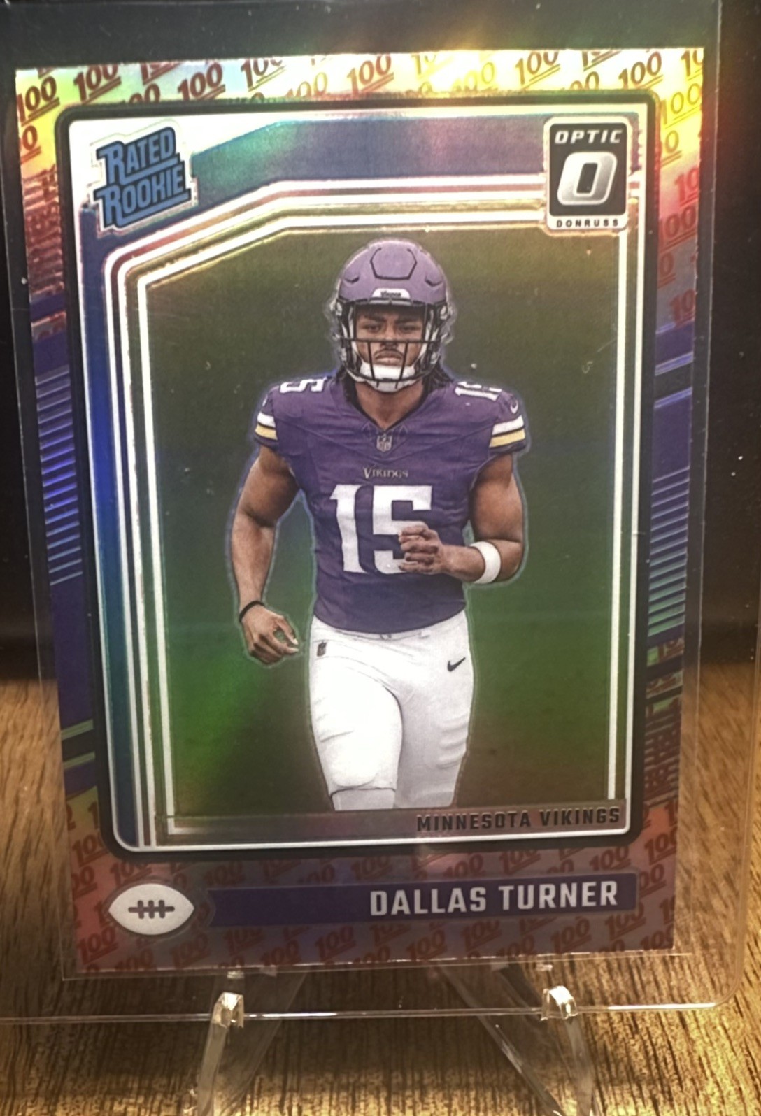 2024 Donruss Optic One Hundred Refractor 224 Dallas Turner 100 RR Rated Rookie