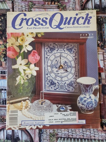 8 Vintage CROSS QUICK Magazines lot Counted Stitch Patterns 1989-90 - Picture 6 of 10