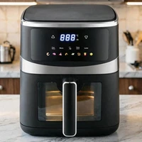 HanTai 5 Quart Air Fryer 8 In 1 Digital Touchscreen Nonstick Basket Black