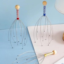 Octopus Head Massager Scalp Scratcher Brain Relaxer Stainless Steel 1PC