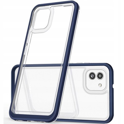 HURTEL SILIKONHÜLLE MIT RAHMEN FÜR SAMSUNG GALAXY A03 KLAR 3IN1