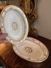 Set Of 2 Wedgwood X2830  ETRURIA Oval Serving Bowls Gold Gilt 19th Century