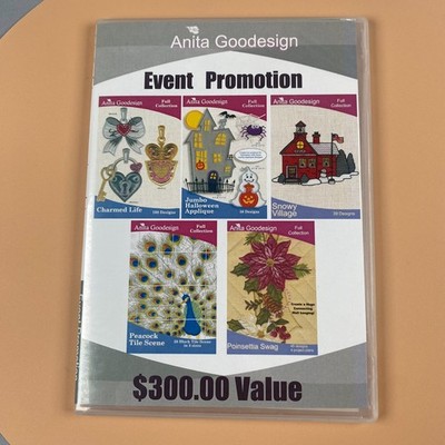 Anita Goodesign Embroidery Machine Design CD Event Promotion 2011 $300.00 Value