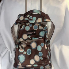JANSPORT Rolling Backpack Circles   Travel Luggage Wheeled Bag Extendable Handle