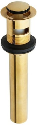 Jaclo 812-PN Finger Touch Plug Lavatory Drain w/Overflow, Polished Nickel