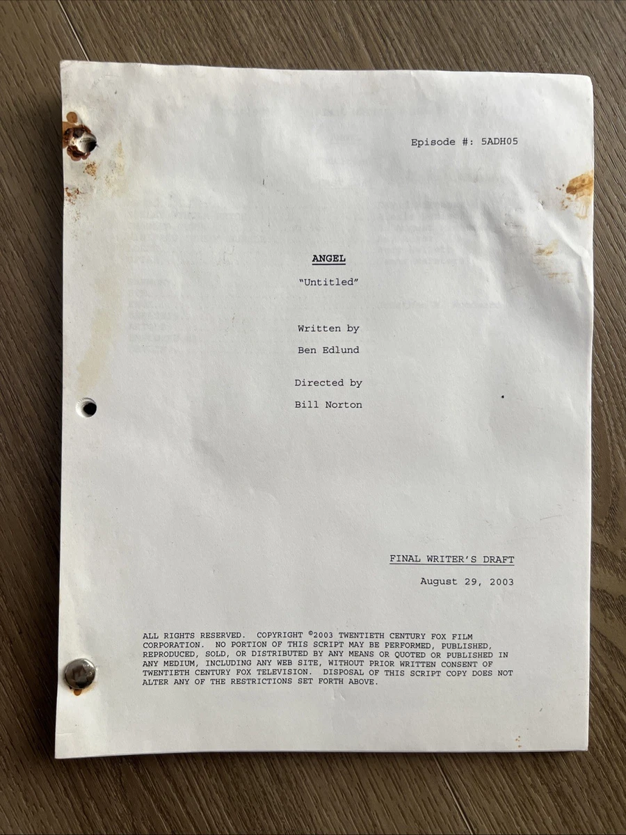 TV Memorabilia Scripts for sale | eBay