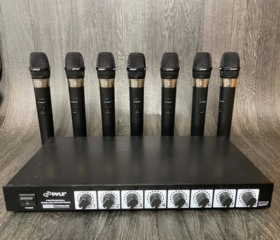 Pyle PDWM8400 8 Mic (7)  Professional Handheld Wireless Microphone System Audio