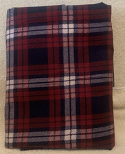 2.11 Red White Navy Bold Plaid Cotton Fabric 48" wide  76" long - NEW