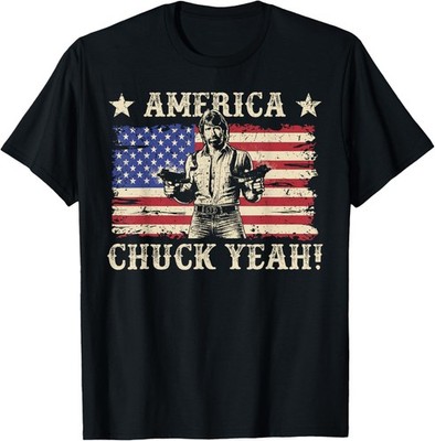America Chuck Yeah Funny Patriotic USA Flag Unisex T-Shirt