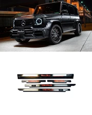G Class LED Door Sills Chrome W463 WALD Style G Wagon G63 G500 G65 5pcs