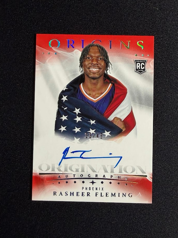 Panini Origins Rasheer Fleming Originations Autographs Rookie Auto 33/49 Phoenix
