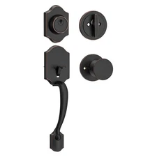 HOSOM Front Door Handle and Deadbolt Set, Single Cylinder Exterior Front Door...