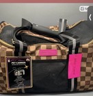 BETSEY JOHNSON PET CARRIER CHOCOLATE DOGS CATS UP TO 16LBS TSA APPROVED NEW NWT