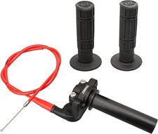 NIBBI Twists Throttle Grip,Dirt Bike Grips with Cable and ALL, Red