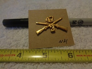 3rd Battalion 47th Infantry Regiment Officer Collar Insignia (DRAW#Z16)