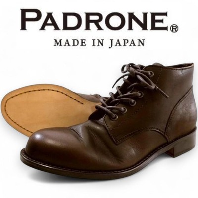 PADRONE Baggio Side Zip Leather Chukka Boots Deep Brown Made in  