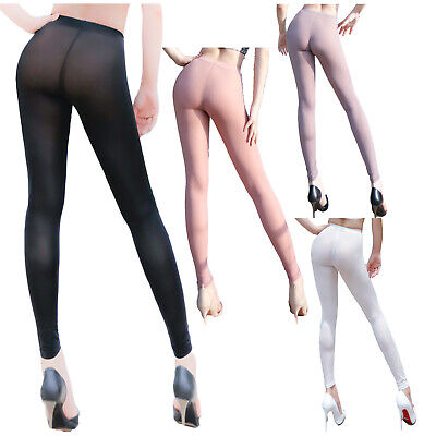 Women High Stretch Ultra Soft Leggings Ice Silk Shiny Yoga Pants Elastic  Sexy Slim Pants Transparent Breathable Comfort Leggings - Leggings -  AliExpress