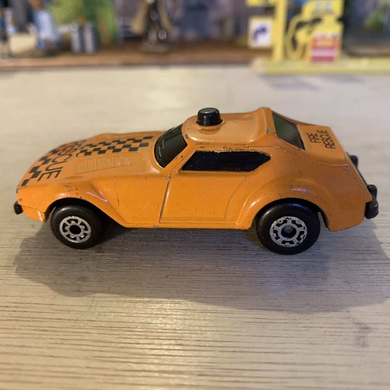 Vintage Matchbox 1985 Super GT Fire Rescue Car Rare Orange Original Old die cast