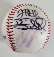 Yankees Signed Autographed Baseball LaTroy Hawkins Brian Roberts Chris Britton