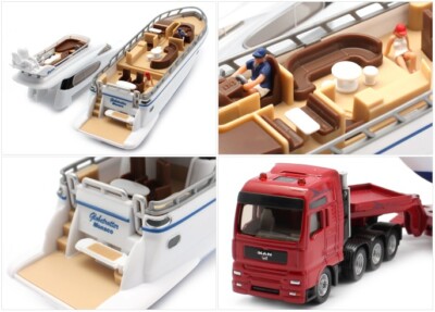 SIKU 1:87 Heavy Haulage Transporter with Yacht Diecast Model Car