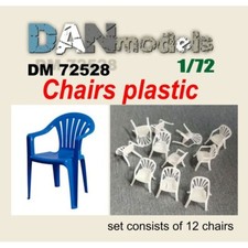 Dan Models 72528 Scale 1:72 Chairs are Plastic. Set of 12 pcs Resin. 3D Printing