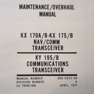 King KX-170A/B, KX-175/B, KY-195/B Maintenance Overhaul Manual. | eBay