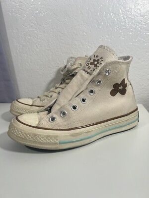 Converse Chuck 70 High x Golf Le Fleur Parchment Canvas Women s Size 5