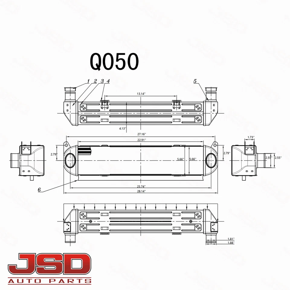 Turbo Intercooler Cooler Charge Air Fits 2005-2009 Land Rover Range Rover Sport - Image 2 of 4