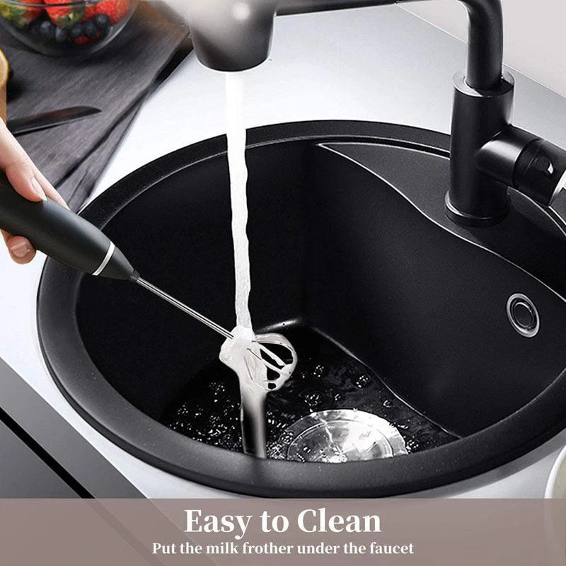 Milk Frother Electric Egg Beater USB Charging Mixer for Coffee Drink Portable