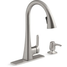 KOHLER Maxton Touchless Kitchen Faucet Pull-Down Vibrant Stainless R26281-SD-VS