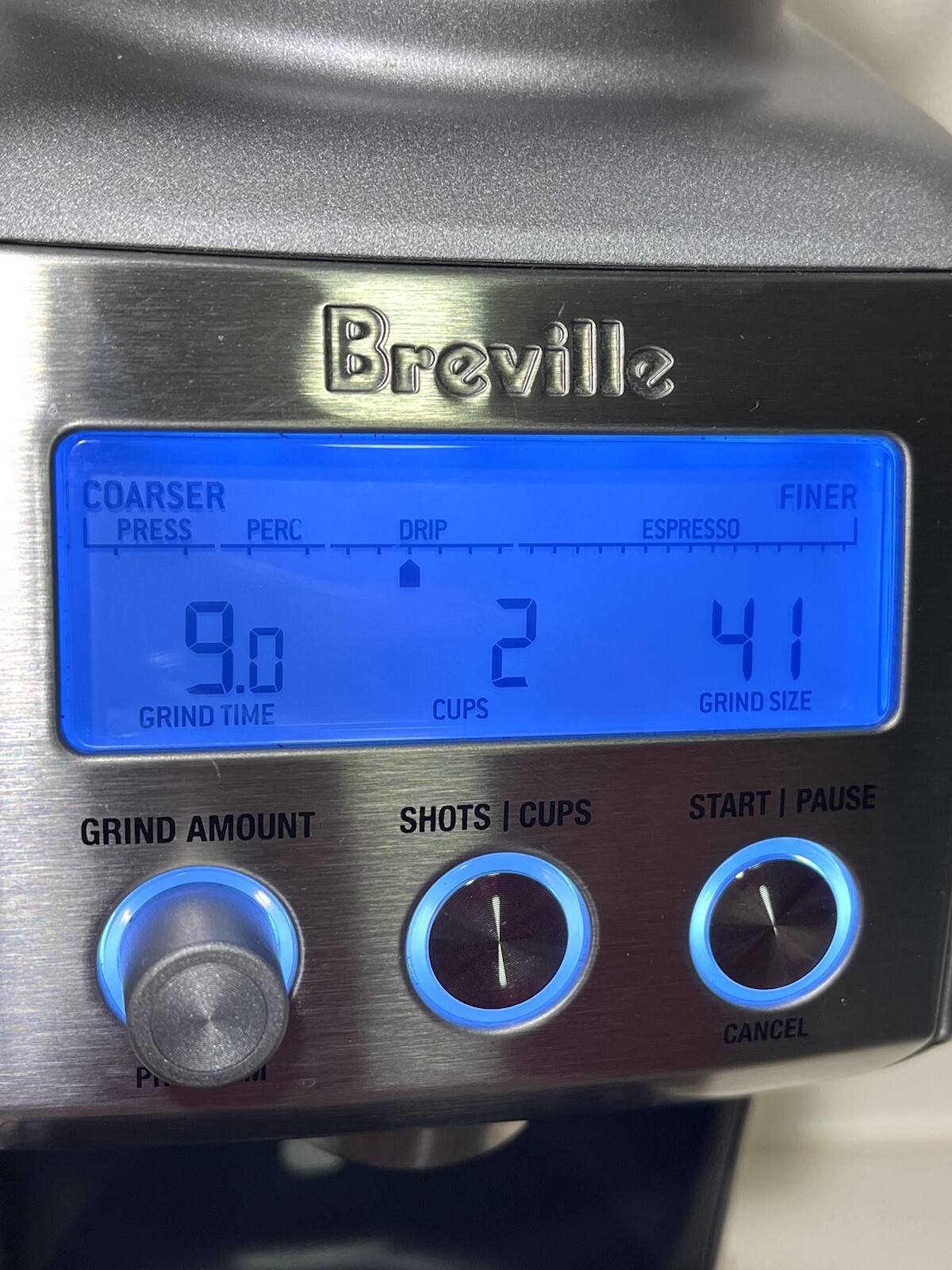 Breville BCG820BSSXL 18 oz Smart Grinder Pro Coffee Grinder No Bean