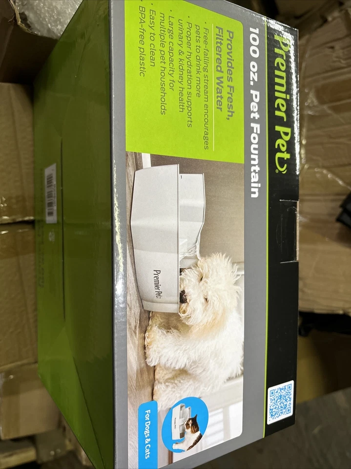 Premier Pet Water Fountain Automatic Dogs Cats 100oz Helps Prevent Bacteria  - Image 3 of 4