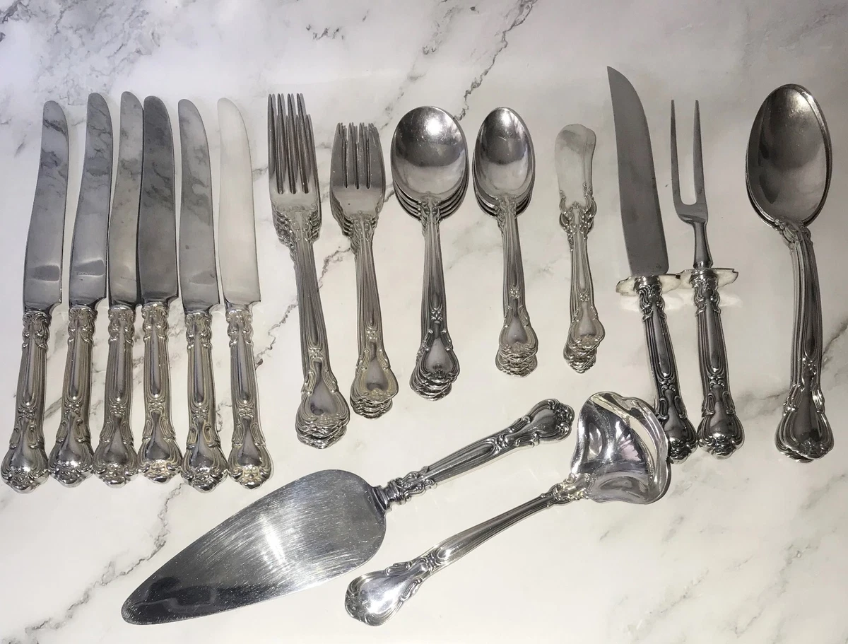 Gorham Sterling Silver Chantilly Service for Six. 43 pcs. No Monograms