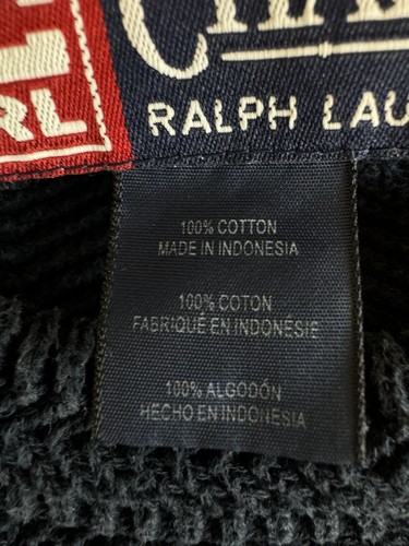 Chaps Ralph Lauren Navy Sweater Vtg Men's Size XL Logo Hand Framed Old Money - Imagen 8 de 12