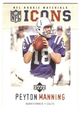 PEYTON MANNING 2005 UPPER DECK NFL ROOKIE MATERIALS ICONS 2 IND COLTS BRONCOS