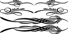 Pin Stripe Set Vinyl Graphic Decal Hot Rod Rat Rod Auto Sticker Any Color 3