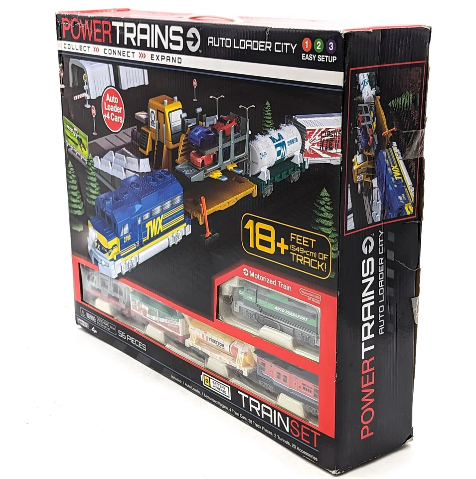 New 2012 Jakks Pacific Power Trains Auto Loader City Train Set 56pcs - Image 3 of 4