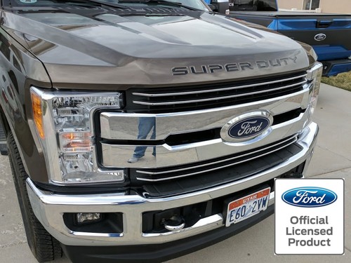 2017 Super Duty Hood Insert Letter Vinyl Decals Stickers F250 F350 F450 Grill - Picture 3 of 4