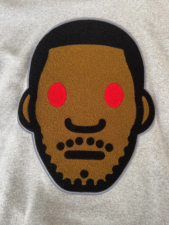 KID CUDI X BAPE A BATHING APE JERSEY SUDADERA CON CAPUCHA GRIS HOMBRE’S GRANDE NUEVO RARO COLABORACIÓN Foto 3 de 4