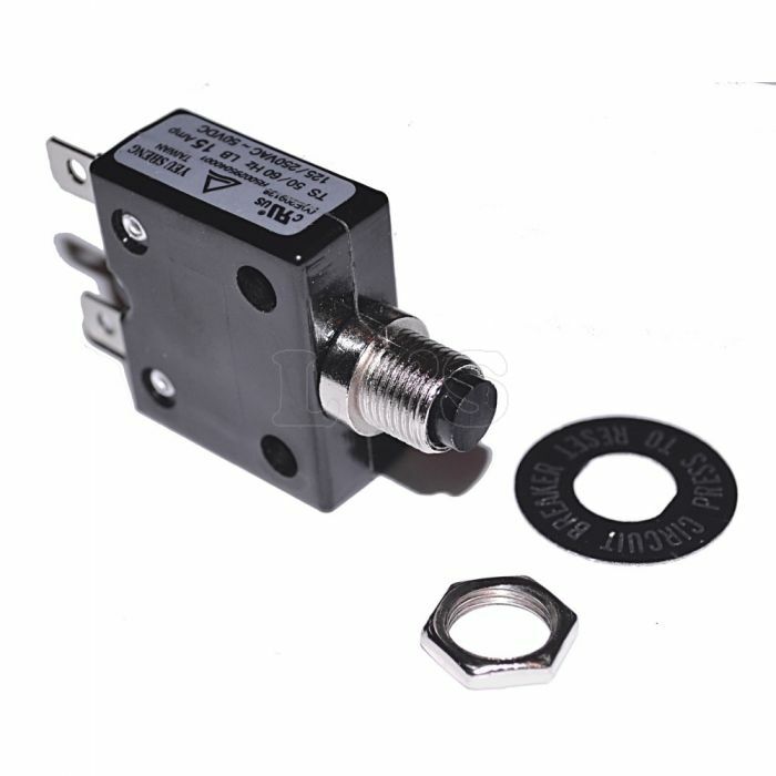 Push Button Circuit Breaker 13 AMP w/ Lock Nut