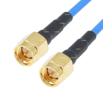 SMA male to male plug RG405 Coaxial Blue Cable M Semi Flexible Rigid Low Loss in