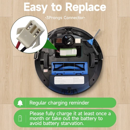 Batería para Eufy RoboVac 11/11S/11S Max/12/15C/15T/15C Max/30/30C con tornillo EE. UU. - Imagen 6 de 9
