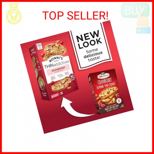 Nonni's, Cranberry Thin addictives, 4.4 Ounce - 第 2/2 張圖片