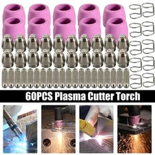 60 pcs Plasma Cutter Torch Consumables Kit for SG-55, AG-60, WSD-60 CUT50 60Amp