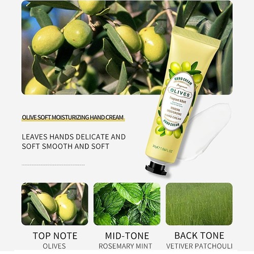 Hand Cream Gift Set, 5Pcs Fruit & Flower Hand Cream Travel Size - Picture 4 of 7